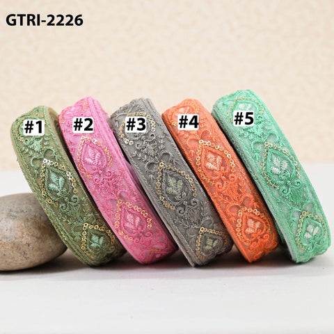 9 Yard Embroidery Ribbon for Kids Crafting Sewing Costumes Dog Collar Tote Bags, Lampshades, Holidays Decor Embroidered Embellishment 3cm