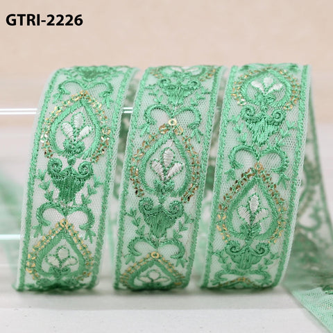 9 Yard Embroidery Ribbon for Kids Crafting Sewing Costumes Dog Collar Tote Bags, Lampshades, Holidays Decor Embroidered Embellishment 3cm