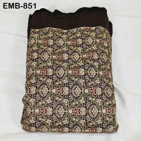 Indian Embroidery Fabric by the yard Embroidered Wedding Costumes Fabric Regency Reticules Victorian Handbags Marie Antoinette Junk Journals