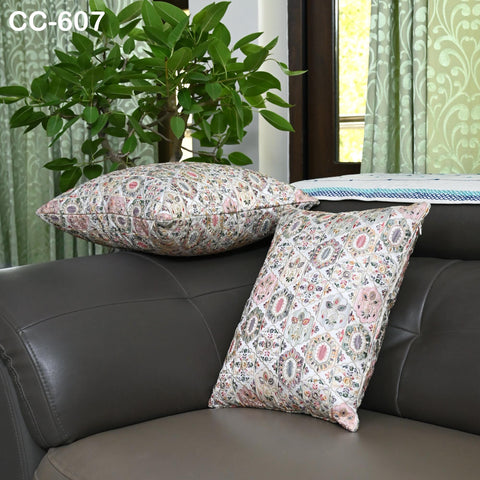 Geometric Embroidered Cushion cover Sham | Pastel color Embroidered Throw Pillow | Tribal Bohemian Sofa Decor | Handmade Cover Turkish kilim