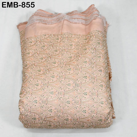 Embroidered Fabric by the yard Indian Embroidery Wedding Dress Costumes Regency Reticules, Clutches, Marie Antoinette Junk Journals Textile