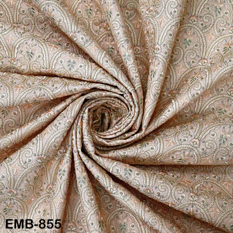 Embroidered Fabric by the yard Indian Embroidery Wedding Dress Costumes Regency Reticules, Clutches, Marie Antoinette Junk Journals Textile