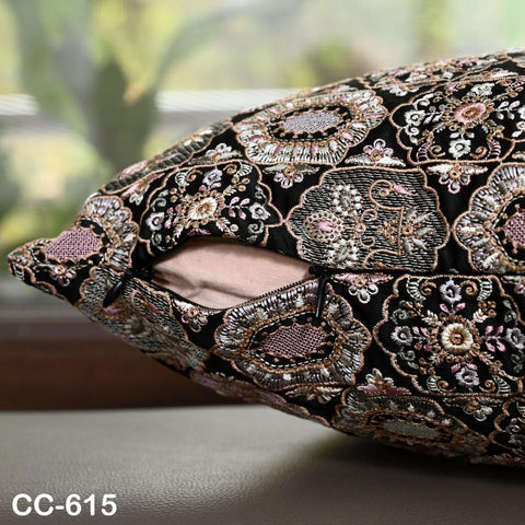 Embroidered Throw Pillow - Handmade Embroidery Cushion Cover - Decorative Home Decor - Special Gift for House Warming Bridal Shower Wedding