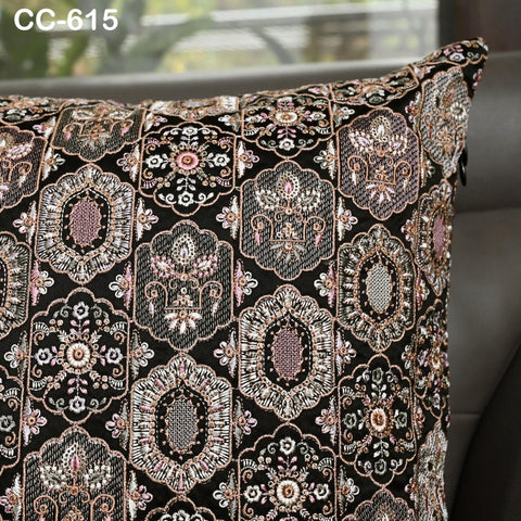 Embroidered Throw Pillow - Handmade Embroidery Cushion Cover - Decorative Home Decor - Special Gift for House Warming Bridal Shower Wedding