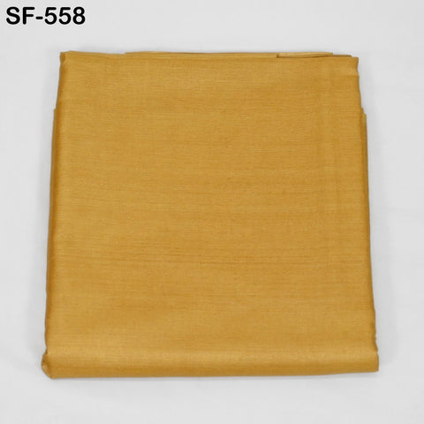 Yellow Pure Tussar Silk Fabric by the yard Indian Plain Raw Silk Wild Natural Handmade Peace Silk Tussah Wedding Dress Material