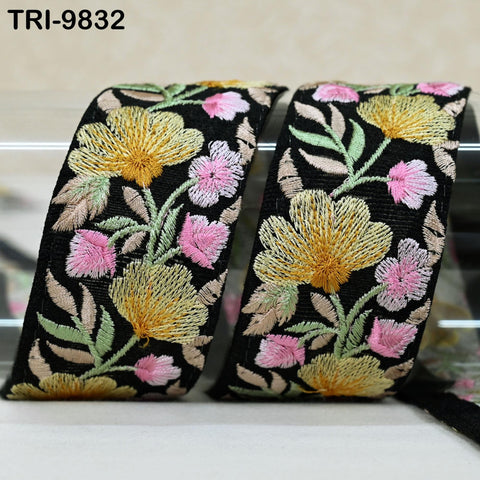 9 Yard Decorative Indian Trims Sari Embellishments Embroidery Clutches Ribbon Cushions Sewing Crafting Trimmings Curtains Headbands Borders
