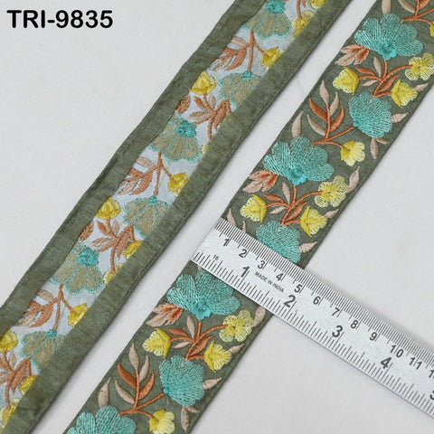 9 Yard Embroidery Ribbon Crafting Sewing Costumes Dog Collar Tote Bags Lampshades Holidays Decor Embroidered Embellishment Wholesale Tapes