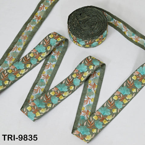 9 Yard Embroidery Ribbon Crafting Sewing Costumes Dog Collar Tote Bags Lampshades Holidays Decor Embroidered Embellishment Wholesale Tapes