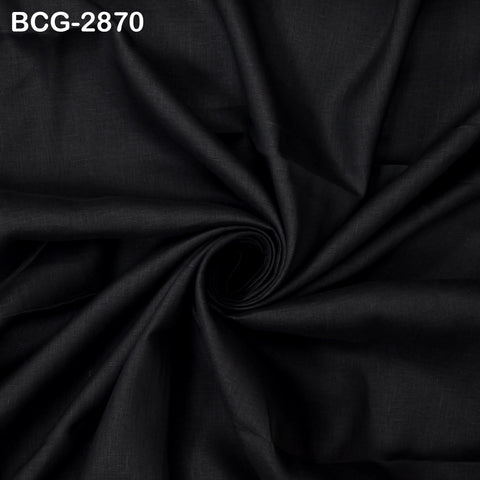 56'' Black Pure Linen fabric by the yard Extra Wide Natural Linen Women Summer Dresses Shirt Skirt Crafting Sewing Curtains Home Decor