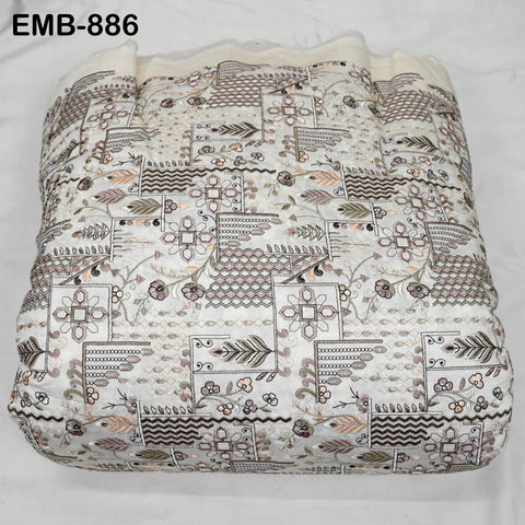 Ivory Embroidered Fabric by the yard Sewing Crafting Indian Embroidery Wedding Dress Blouses Blazer Victorian Costumes Cigarette Trousers