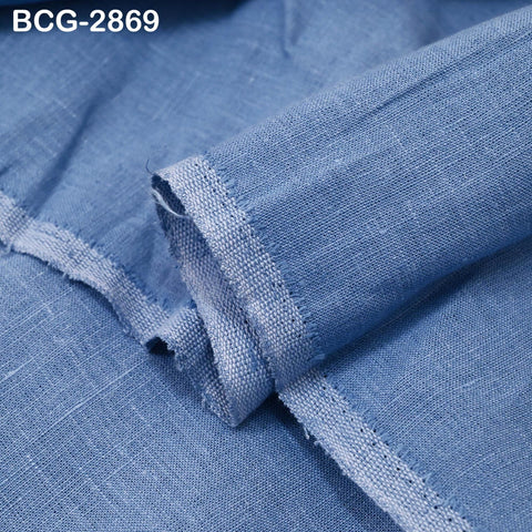 56'' Blue Pure Linen fabric by the yard Extra Wide Natural Linen Women Summer Dresses Shirt Skirt Crafting Sewing Curtains Home Decor