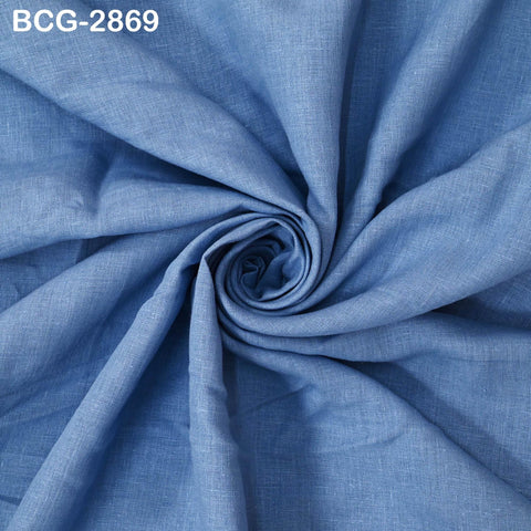 56'' Blue Pure Linen fabric by the yard Extra Wide Natural Linen Women Summer Dresses Shirt Skirt Crafting Sewing Curtains Home Decor