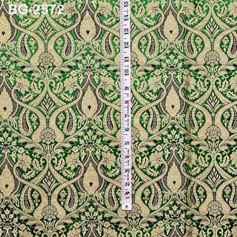 Indian Brocade Wedding Dress Bridesmaid Banarasi Fabric by Yard Costumes Renaissance Dress Marie Antoinette Green Gold Short Jackets Textile