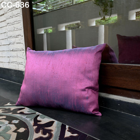 Purple Iridescent Pure Silk Pillowcase, Handmade Oversized Lumbar Cover, Dupioni Silk Sham Pillow cover, Home Decor, Bridesmaid Gift for her