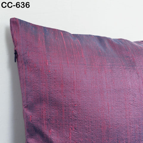 Purple Iridescent Pure Silk Pillowcase, Handmade Oversized Lumbar Cover, Dupioni Silk Sham Pillow cover, Home Decor, Bridesmaid Gift for her