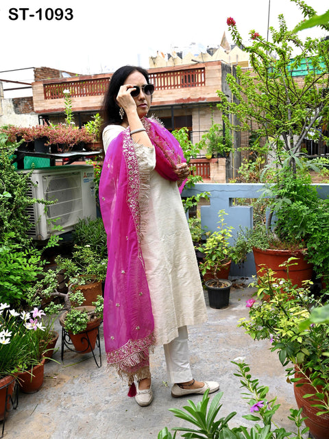 Fuchsia Pink Dupatta Organza Gotta Dupatta Light Weight Indian Bride Wedding Lehenga Chunni Veil Scarf Women Festive Dress Gifts Wife Mother