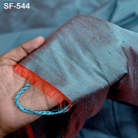 Iridescent Blue Red Silk Lumbar Pillow Cover: Handmade Dupioni Sham