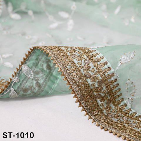 Ice Blue Dupatta Organza Gotta Dupatta Light Weight Indian Bride Wedding Lehenga Chunni Veil Scarf Women Festive Dress Gifts for Wife Mother