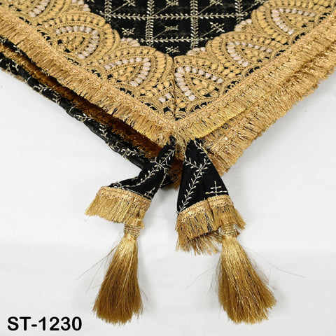 Black Organza Designer Dupatta for women Bridal Wedding lehenga Chunni/Veil Beads Sequin Scarf Indian Ethnic Dress Stole Gift Bridesmaid