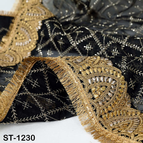 Black Organza Designer Dupatta for women Bridal Wedding lehenga Chunni/Veil Beads Sequin Scarf Indian Ethnic Dress Stole Gift Bridesmaid