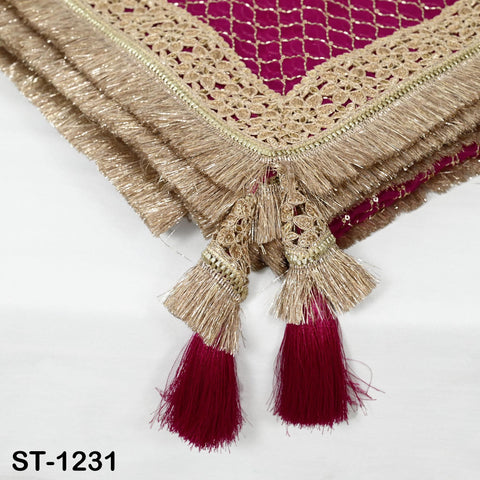 Magenta Organza Designer Dupatta for women, Bridal Wedding lehenga Chunni/Veil Beads Sequin Scarf Indian Ethnic Dress Stole Gift Bridesmaid