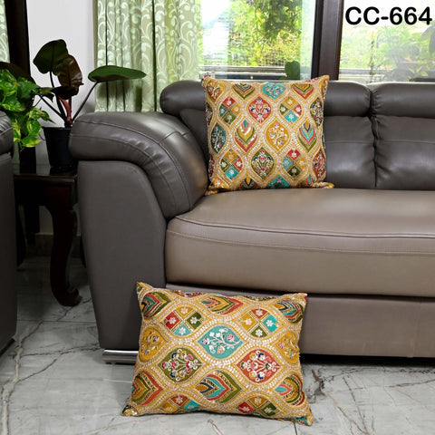 Embroidered Pillowcase | Indian Handmade Embroidery Throw Pillow cover Decorative Body Sham, Cushion Cover Boho Home Decor HouseWarming Gift