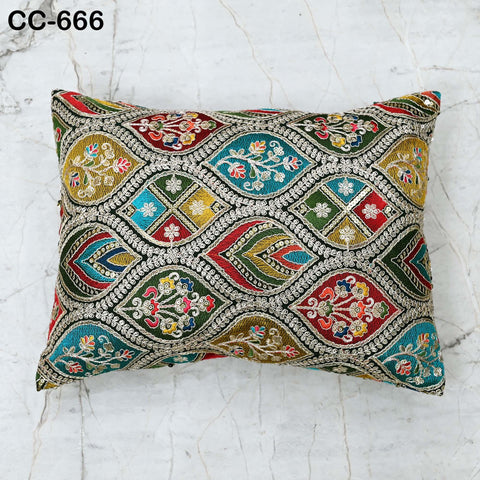 Embroidered Pillowcase | Indian Handmade Embroidery Throw Pillow cover Decorative Body Sham, Cushion Cover Boho Home Decor HouseWarming Gift