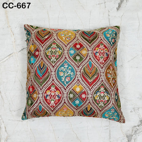 Embroidered Pillowcase | Indian Handmade Embroidery Throw Pillow cover Decorative Body Sham, Cushion Cover Boho Home Decor HouseWarming Gift