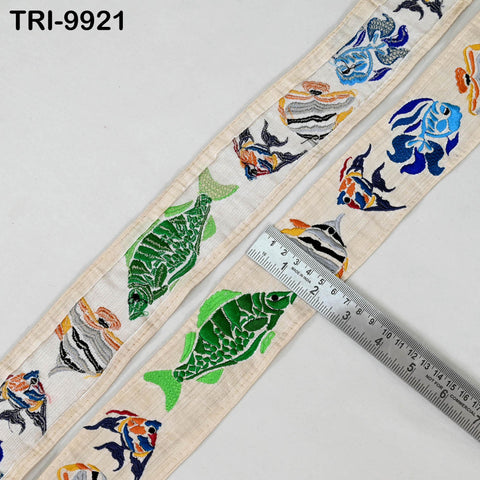 9 Yard Indian Multicolor Embroidery Ribbon 60mm Trim Sari Border Crafting Embroidered Decorative Costumes Curtains Home Decor Trimmings