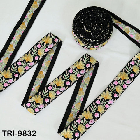9 Yard Decorative Indian Trims Sari Embellishments Embroidery Clutches Ribbon Cushions Sewing Crafting Trimmings Curtains Headbands Borders