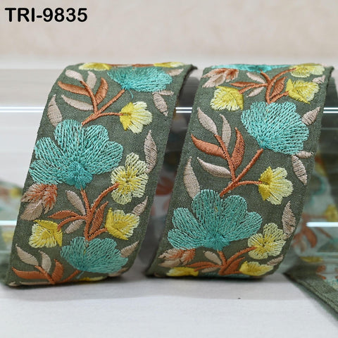9 Yard Embroidery Ribbon Crafting Sewing Costumes Dog Collar Tote Bags Lampshades Holidays Decor Embroidered Embellishment Wholesale Tapes