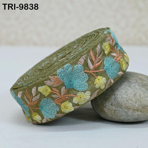 9 Yard Embroidery Ribbon Crafting Sewing Costumes Dog Collar Tote Bags Lampshades Holidays Decor Embroidered Embellishment Wholesale Tapes