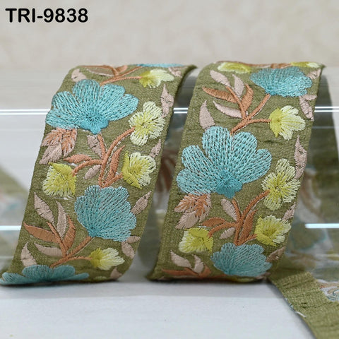 9 Yard Embroidery Ribbon Crafting Sewing Costumes Dog Collar Tote Bags Lampshades Holidays Decor Embroidered Embellishment Wholesale Tapes