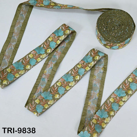 9 Yard Embroidery Ribbon Crafting Sewing Costumes Dog Collar Tote Bags Lampshades Holidays Decor Embroidered Embellishment Wholesale Tapes