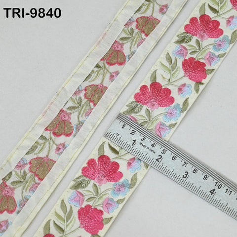 9 Yard Embroidery Ribbon Crafting Sewing Costumes Dog Collar Tote Bags Lampshades Holidays Decor Embroidered Embellishment Wholesale Tapes