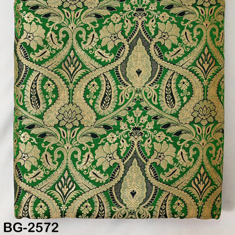 Indian Brocade Wedding Dress Bridesmaid Banarasi Fabric by Yard Costumes Renaissance Dress Marie Antoinette Green Gold Short Jackets Textile