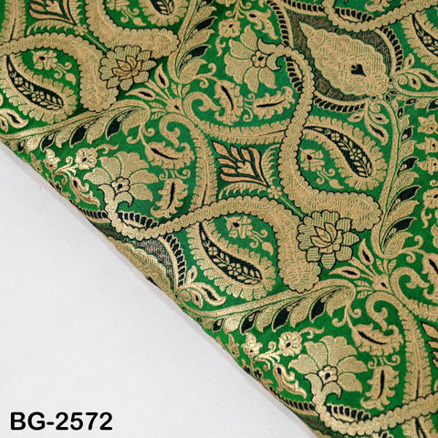 Indian Brocade Wedding Dress Bridesmaid Banarasi Fabric by Yard Costumes Renaissance Dress Marie Antoinette Green Gold Short Jackets Textile
