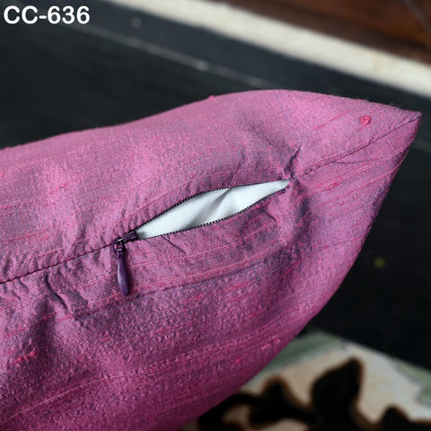 Purple Iridescent Pure Silk Pillowcase, Handmade Oversized Lumbar Cover, Dupioni Silk Sham Pillow cover, Home Decor, Bridesmaid Gift for her