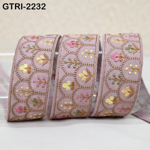 9 Yard Indian Embroidery Ribbons Embroidered Fabric Trim Embellish Saree Tape Sewing Crafting Border Wedding Dress Costumes Accessories 32mm