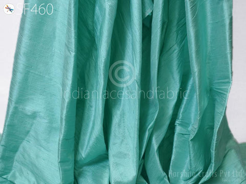 44'' Ice Blue Pure Dupioni Fabric Raw Silk by the Yard Shantung Crafting Sewing Wedding Dresses Skirts Vest Coats Silk Pillowcases Curtains