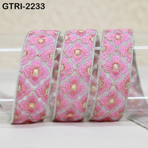 9 Yard Embroidered Ribbons Fabric Trim Embroidery Gift Wrapping Indian Sari Embellishment Sewing DIY Crafting Border Cushion Lace 3cm