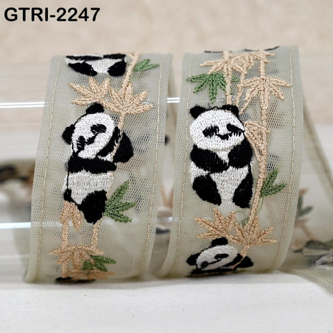 9 Yard Embroidery Trim Ribbon Tapes | Embellishment DIY Sewing Crafting Dog Collars 35mm Embroidered Fabric Sari Border | Gift Wrapping Lace