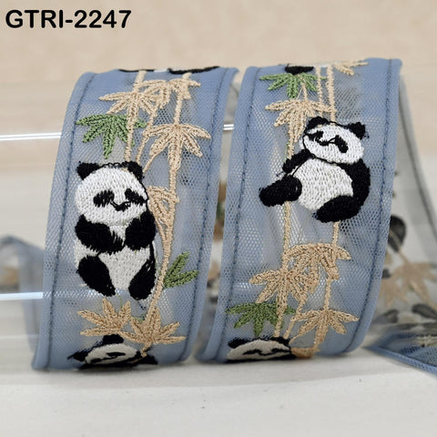 9 Yard Embroidery Trim Ribbon Tapes | Embellishment DIY Sewing Crafting Dog Collars 35mm Embroidered Fabric Sari Border | Gift Wrapping Lace
