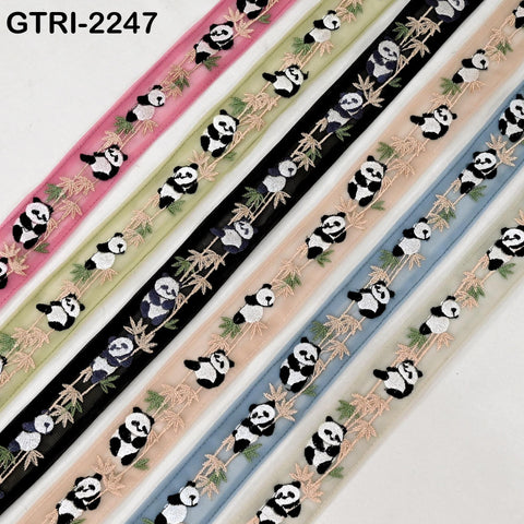 9 Yard Embroidery Trim Ribbon Tapes | Embellishment DIY Sewing Crafting Dog Collars 35mm Embroidered Fabric Sari Border | Gift Wrapping Lace