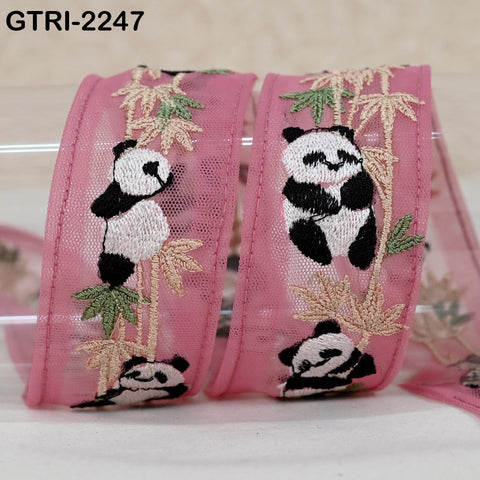 9 Yard Embroidery Trim Ribbon Tapes | Embellishment DIY Sewing Crafting Dog Collars 35mm Embroidered Fabric Sari Border | Gift Wrapping Lace