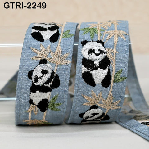 9 Yard 35mm Embroidery Trim Ribbon Tapes | Embroidered Fabric Sari Border | Gift Wrapping Lace Embellishment DIY Sewing Crafting Dog Collars