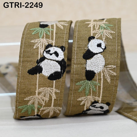 9 Yard 35mm Embroidery Trim Ribbon Tapes | Embroidered Fabric Sari Border | Gift Wrapping Lace Embellishment DIY Sewing Crafting Dog Collars