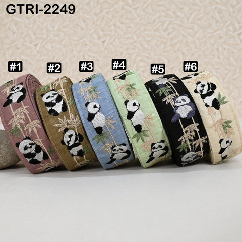 9 Yard 35mm Embroidery Trim Ribbon Tapes | Embroidered Fabric Sari Border | Gift Wrapping Lace Embellishment DIY Sewing Crafting Dog Collars