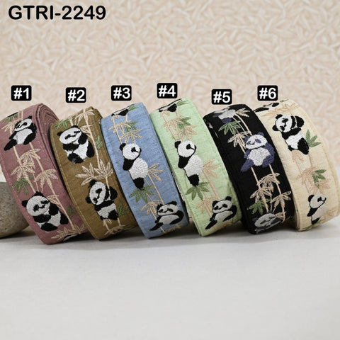 9 Yard 35mm Embroidery Trim Ribbon Tapes | Embroidered Fabric Sari Border | Gift Wrapping Lace Embellishment DIY Sewing Crafting Dog Collars