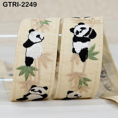 9 Yard 35mm Embroidery Trim Ribbon Tapes | Embroidered Fabric Sari Border | Gift Wrapping Lace Embellishment DIY Sewing Crafting Dog Collars